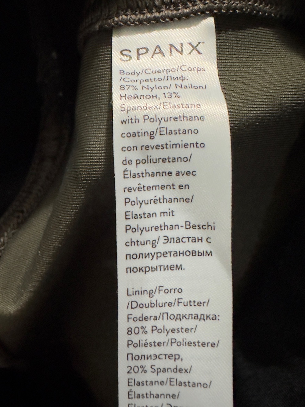 Spanx | NWOT Dark Olive High-Waist Faux Leather Leggings (size M) - Picture 9 of 11